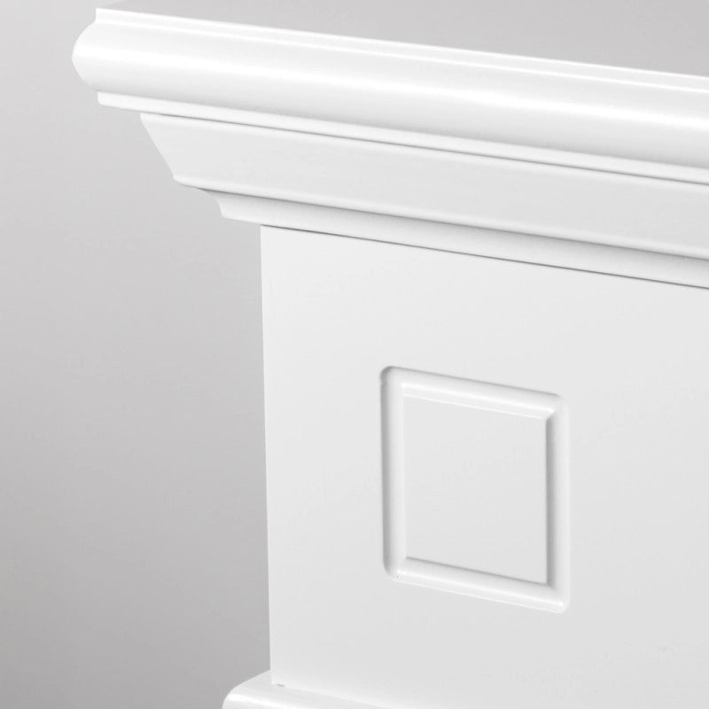 Camino Elettrico da Terra Cambridge in Legno Bianco – 110x25x95h