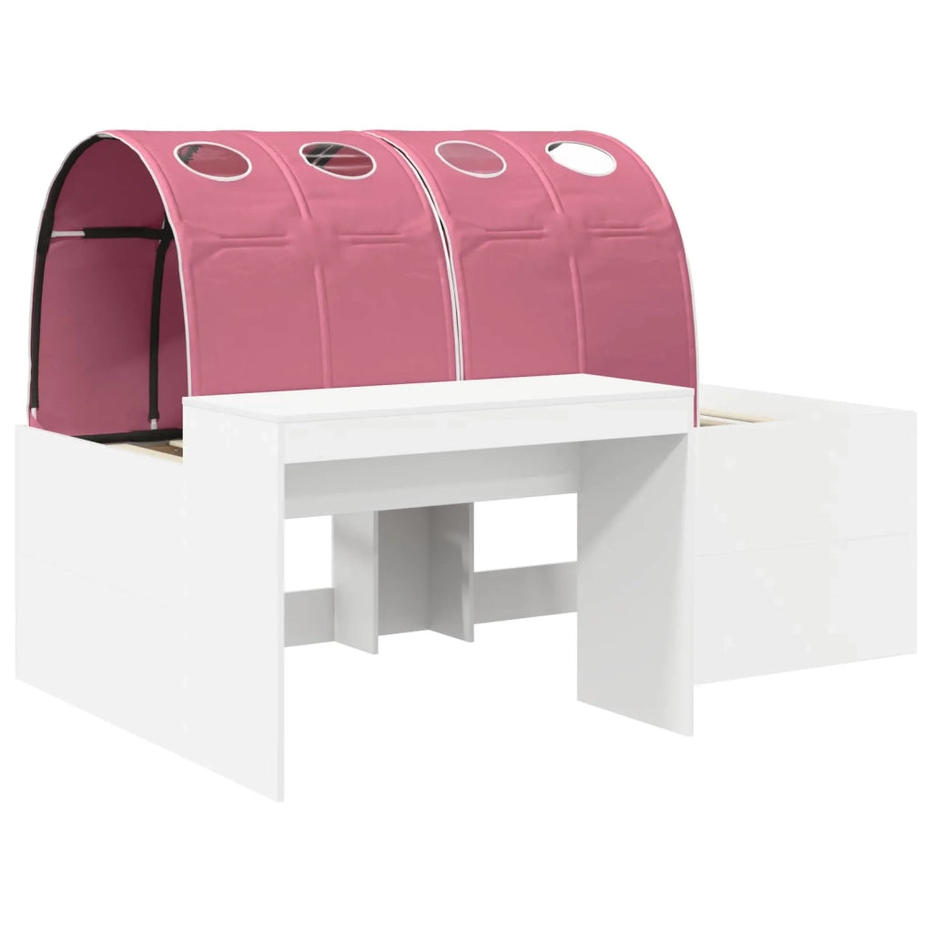 Letto con Tunnel 4 pcs Bianco e Rosa Legno ingegnerizzato 3423668