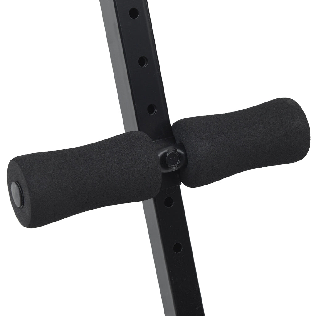 Panca per Sit Up 150 kg Pieghevole e Altezza Regolabile 48-68 cm Acciaio