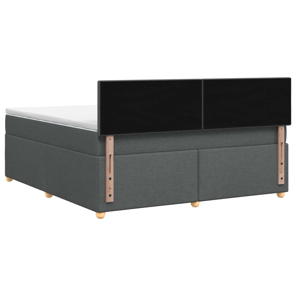 Letto box spring con materasso Grigio Scuro 140 x 200 cm 3450980