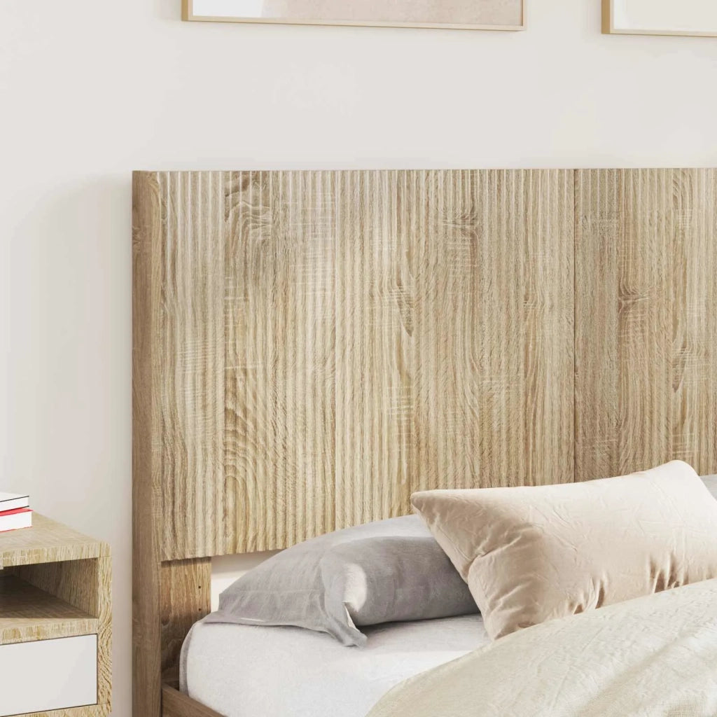 Struttura del letto con stoccaggio e testata Rovere Sonoma