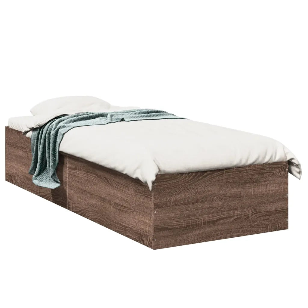 Giroletto-Struttura Letto Rovere Marrone 90x200 cm in Legno Multistrato 413544