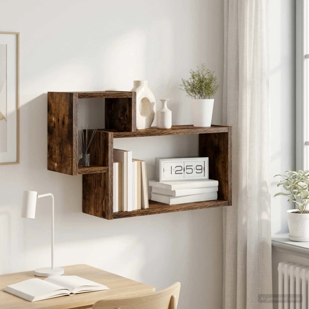 Scaffale da parete A parete Rovere Fumo 55 x 15 x 35 cm 8012112