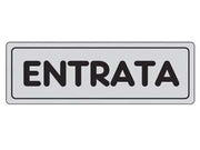 TARGHETTA ADESIVA ENTRATA- - cm.15X5h. - 10 pezzi