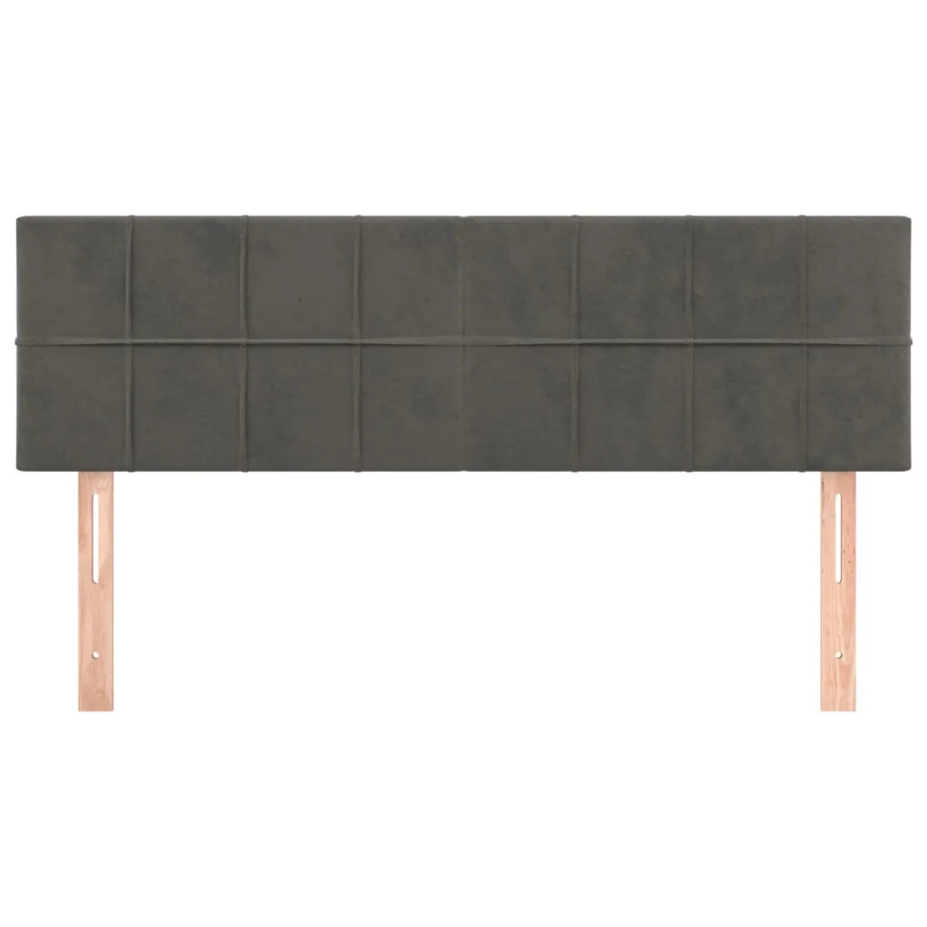 Testiera Grigio Scuro 144x5x78/88 cm in Velluto 346055