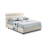 Briosco, Letto Piazza e Mezza Materasso Incluso Made in Italy, Beige
