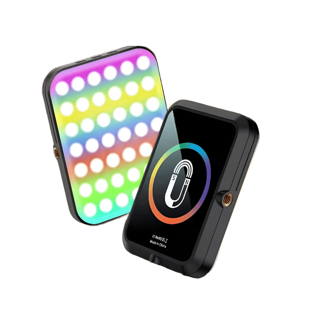 Trade Shop - Mini Lampada Luce Led Rgb Magnetica Portatile Selfie Video Vlog Streaming Cellulare My-7561 -