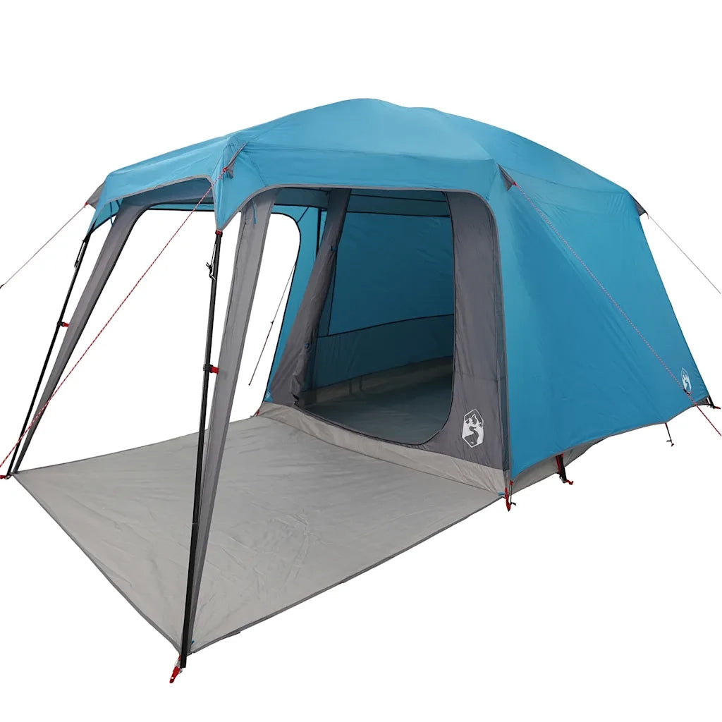 Tenda da Campeggio con Portico Cupola 5Persone Blu Impermeabile 4009582