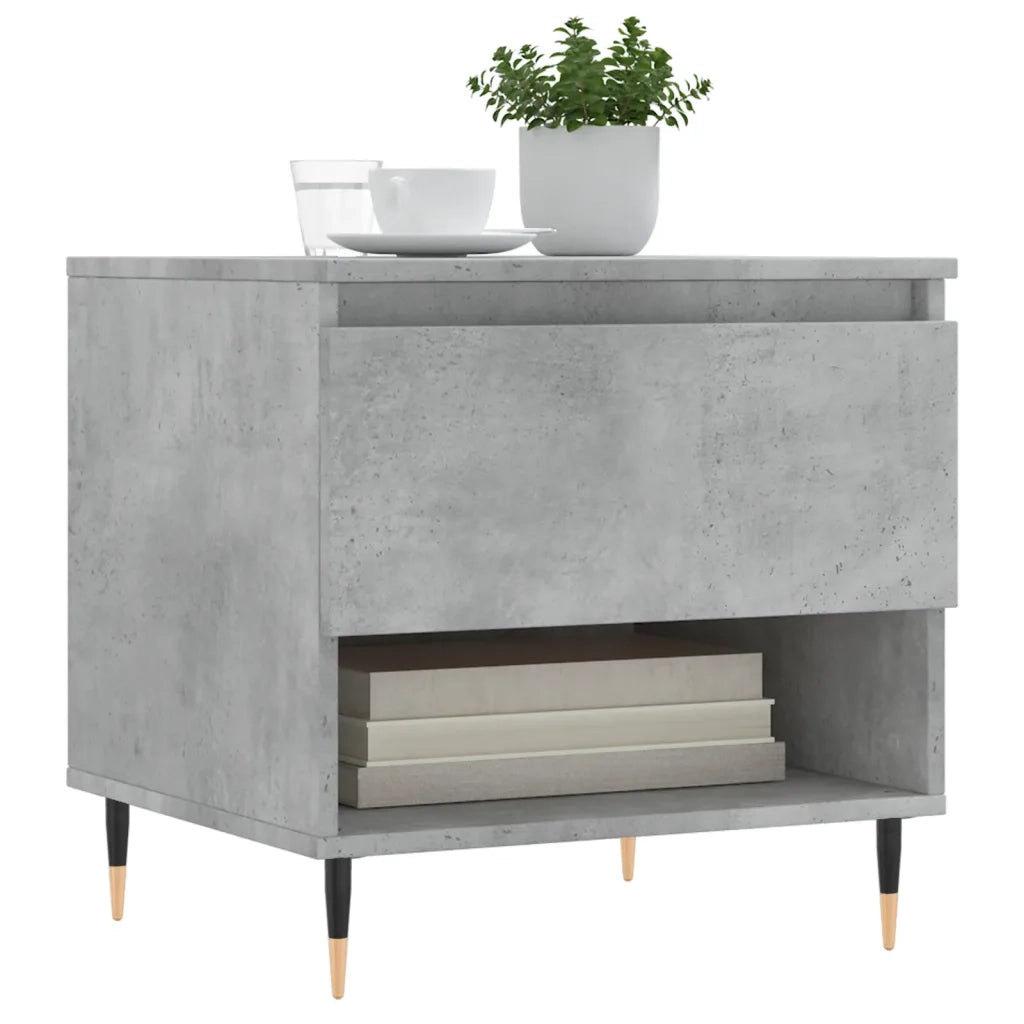 2 pz Tavolini salotto | Tavolino da caff¨¨ | Tavolino da Soggiorno Grigio Cemento 50x46x50 Legno Multistrato