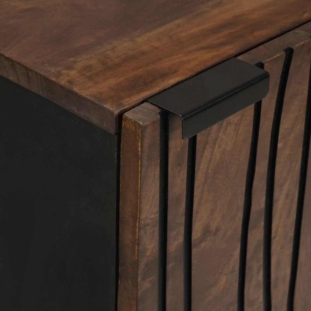 Sideboard 40x33.5x75 cm Legno Massello di Mango
