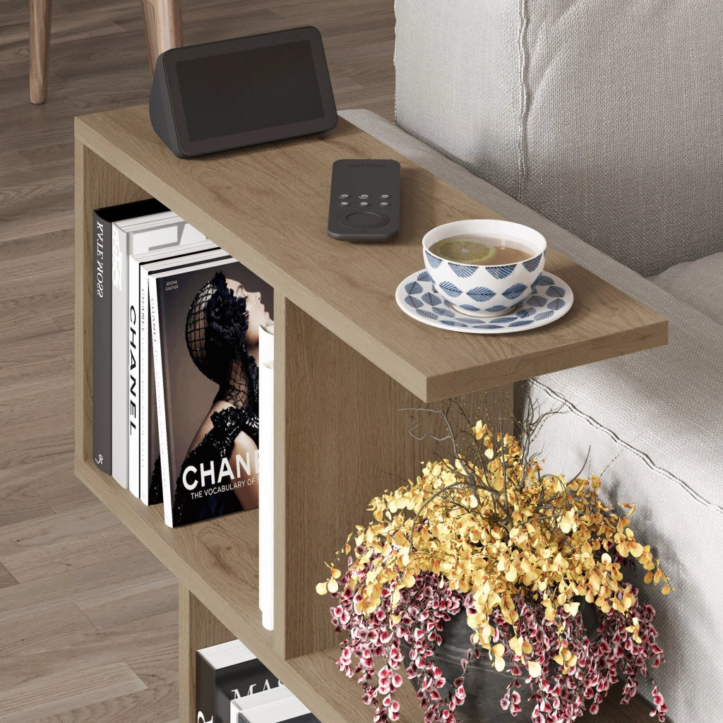 Tavolino in legno "Homemania" - 60 x 20 x 60 cm - Beige