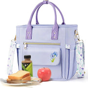 Borsa Insolata Deluxe per Donne con Disegno di Fiori Rari - Grande Borsa con Tappo Ermetico, Isolata, con Molti Compartimenti e Cinturino Rimovibile per Ufficio/Picnic Regali di Natale per Donne