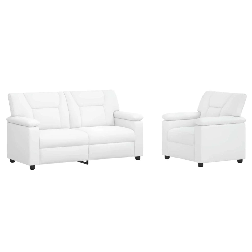 Set di divani 2 pcs Bianco Similpelle 3430533