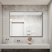 SPECCHIO da parete 60x80 cm con cornice in alluminio nero