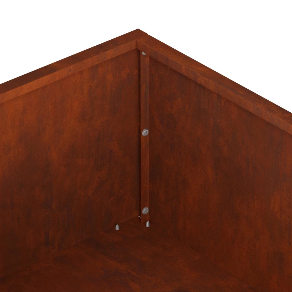 Vaso da giardino Ruggine 80 x 80 x 20 cm Acciaio Corten 8005020