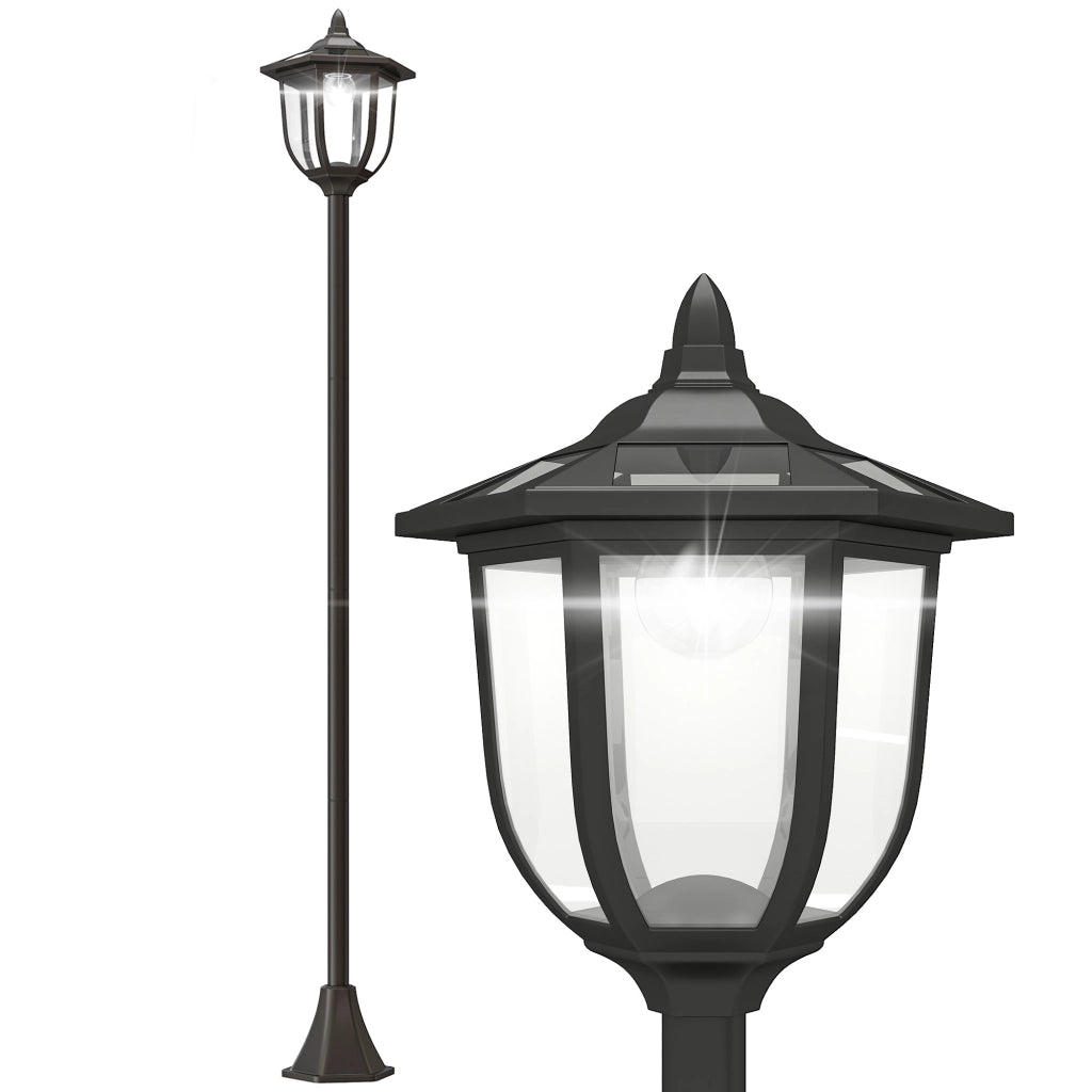 Lampada Solare da Giardino ¨C zephmum ¨C ?26.5x177cm Nero