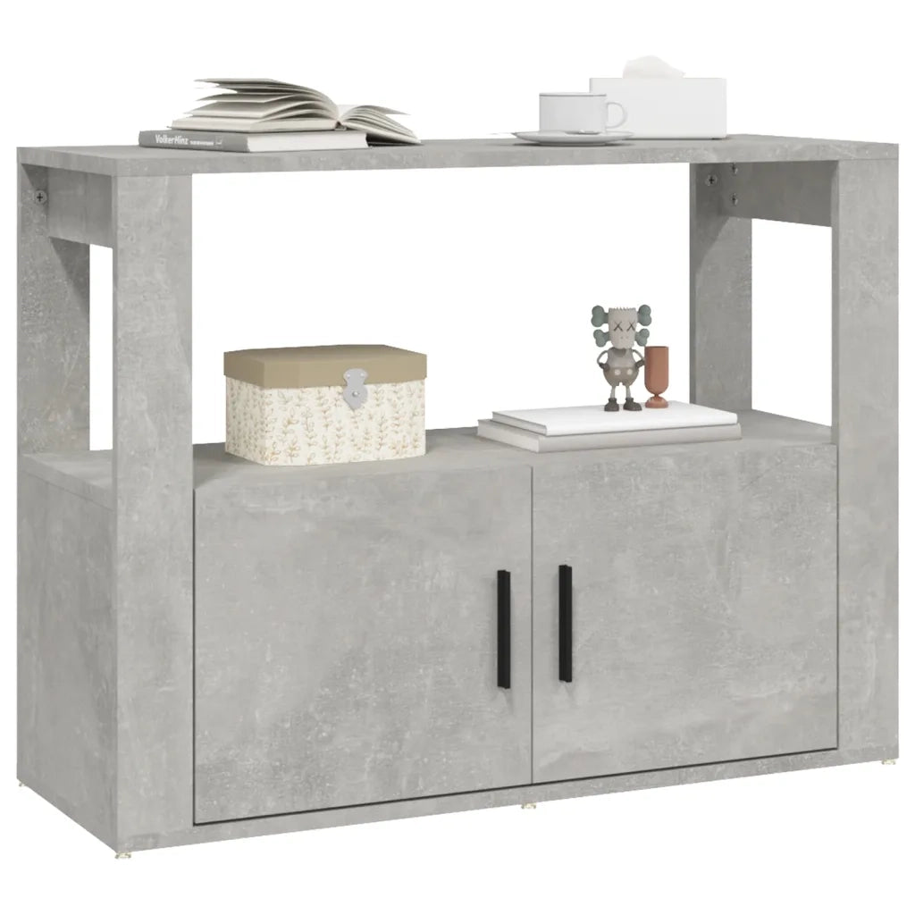 Credenza Grigio Cemento 80x30x60 cm in Legno Multistrato 819456
