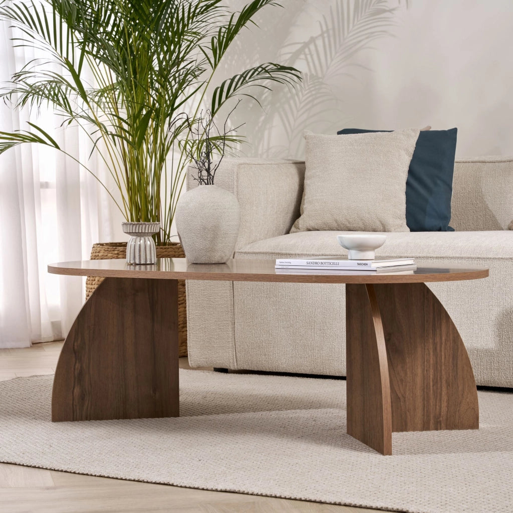 Tavolino in legno "Melina" 120 x 60 x 40 cm - Noce
