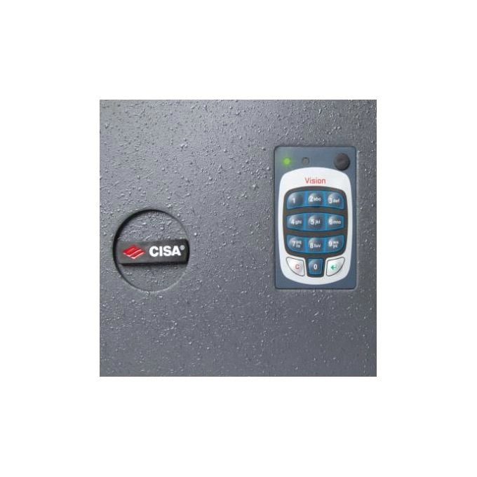 Cisa 182710300 DGT Vision Cassaforte a muro Acciaio frontale 10 mm serratura elettronica digitale colore Grigio