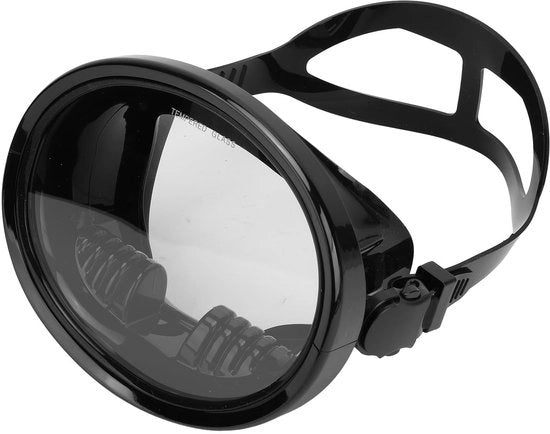 Vista Acquatica - Occhiali da Subacqueo - Lenti a Definizione Alta - Vetro Temprato - Cinturino in Silicone - Regolabile - Campo Visivo Panoramico 180 Gradi - Aderenza Comoda - Occhiali da Snorkeling