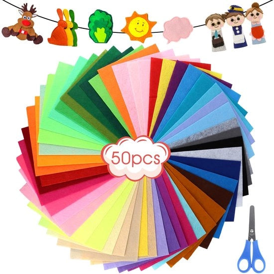 50 pezzi di velluto per confezionamento, 40 colori di velluto per confezioni, fogli di velluto 20 x 30 cm, tessuto di velluto in poliestere, confezioni per DIY, decorazione a mano, cucito a maglia