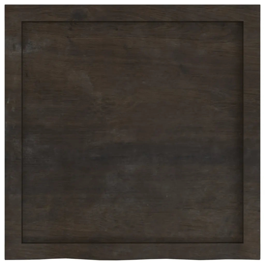Piano Bagno Marrone Scuro 60x60x(2-4)cm Legno Massello Trattato 3156207