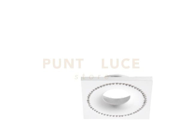 FARETTO MINISTRY GU10 QUADRATO CON CRISTALLI CUT OUT L.9,8 IP20 BIANCO