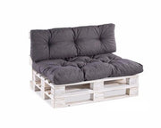Pallet di supporto per giardino - Cuscino per banco - Compreso schiuma poliuretanica granulata - Resistente al tempo - Comodo - Solido/Duraturo - Cuscini per giardino