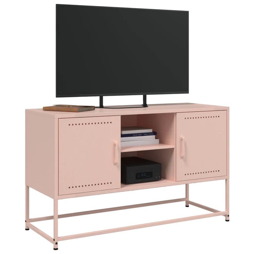 Mobile TV Rosa 100,5x39x60,5 cm in Acciaio 846513