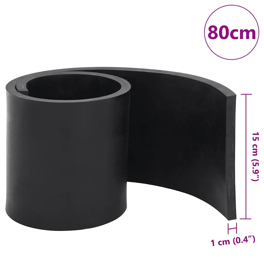 vidaXL Bordo in Gomma per Spazzaneve Nero 80x15x1 cm