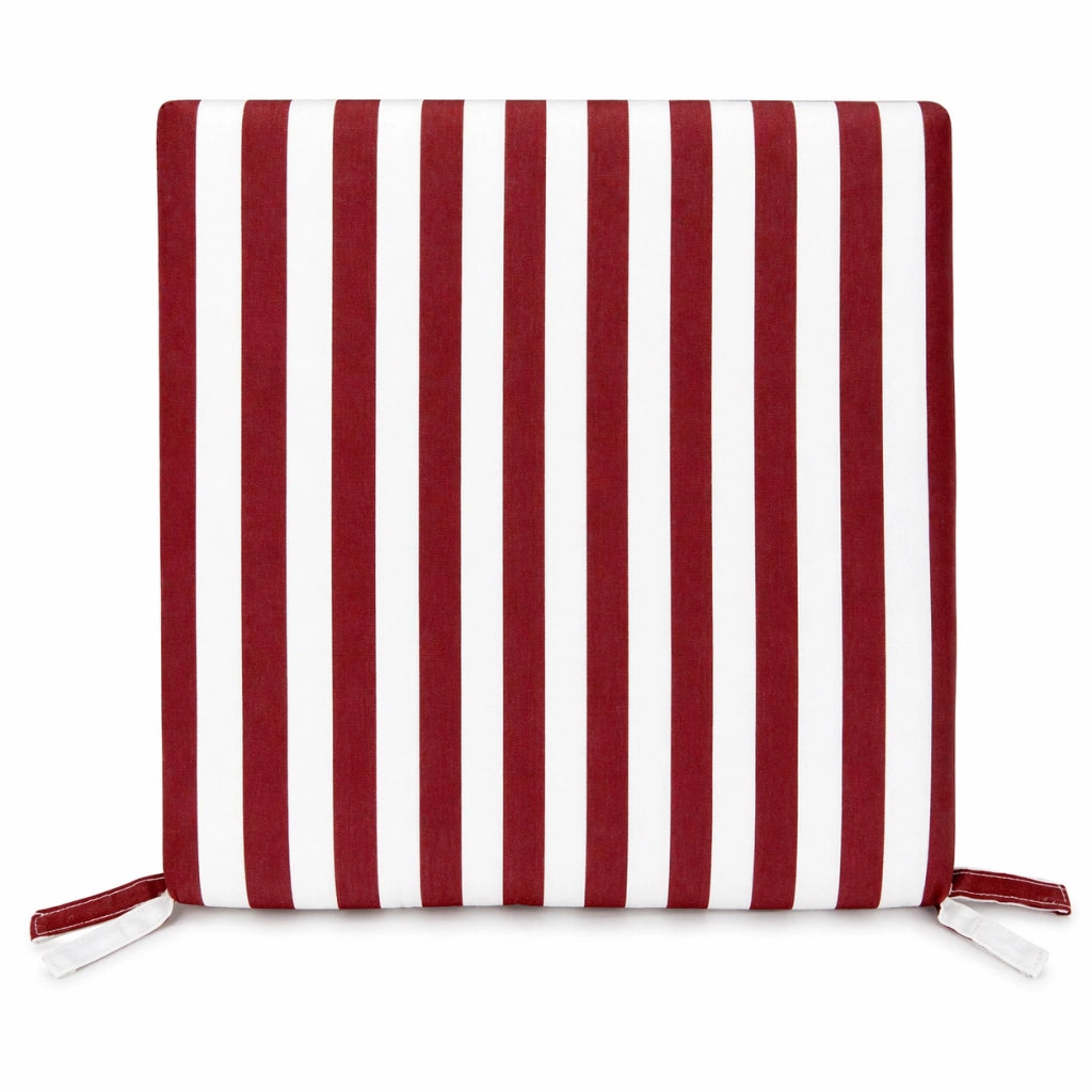 Cuscino seduta per sedia 45x47cm con velcro in poliestere – Bordeaux/Bianco