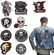 Patch Embrodierata con Testa di Morto per Abbigliamento e Borse 8-10cm 9pz (A)
