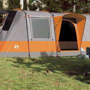 Tenda da Campeggio a Tunnel per 4 Persone Grigio e Arancione 94630