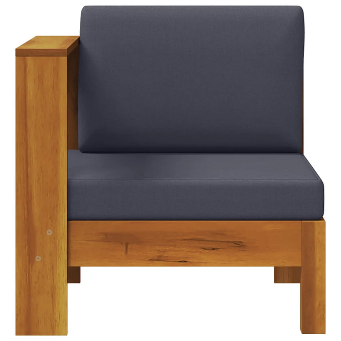 Divano Centrale con 1 Bracciolo Grigio Scuro Massello d'Acacia cod mxl 77772