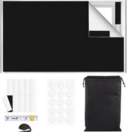 Tende da Parete Portatile - Nessuna Trapanatura Necessaria - Adatto per Camera da Letto, Camera dei Bambini, Loft, Camper - Con Colla Super e Nastro Adesivo - 150x100cm - Nero