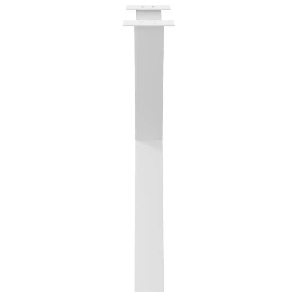 Gambe per tavolo da pranzo a forma di X 2 pz bianche 70x(72-73) cm in acciaio