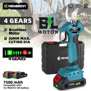 Snoeischaar Elettrica a Batteria - Verde - 4 Rapporti di Velocità - 2 Batterie - 1500 W - Snoeischaar a Batteria