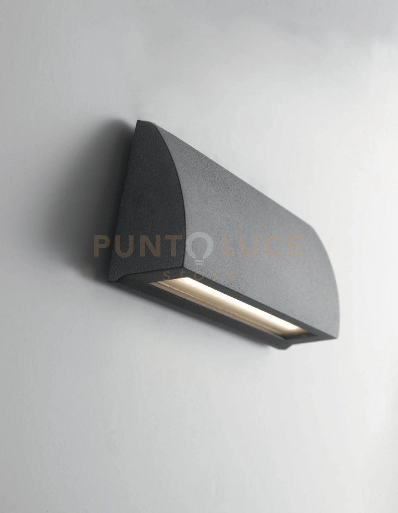 APPLIQUE LED SEGNAPASSI SHELBY ANTRACITE 6W 670LM CCT 3000K / 4000KIP54 17X3,2X6CM