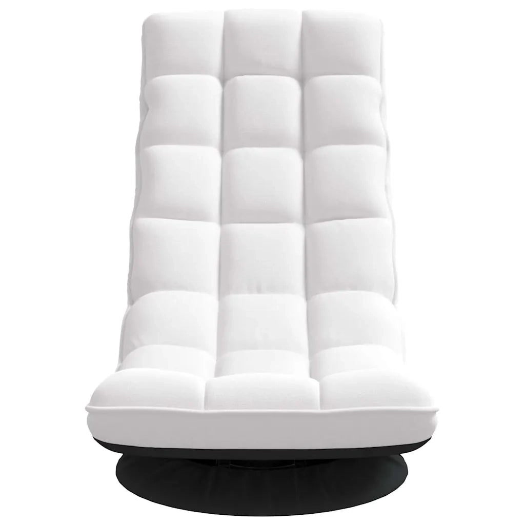 Sedia da Terra Girevole Bianco 70x51x79 cm in Tessuto 4019730