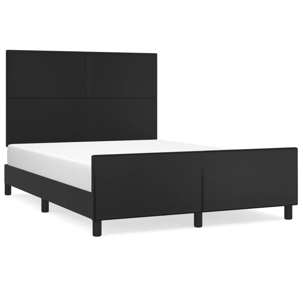 Giroletto con Testiera Nero 140x190 cm in Similpelle cod mxl 69342