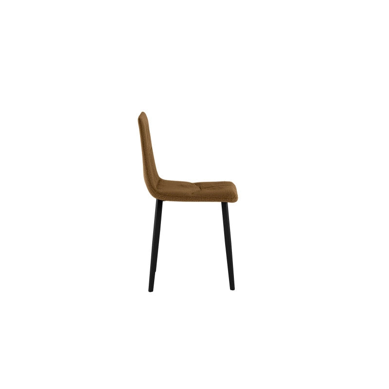 Sedia rivestita in tessuto easy-clean Gambe in metallo verniciato Ariel 46cm X 55cm H 87.5cm Stones