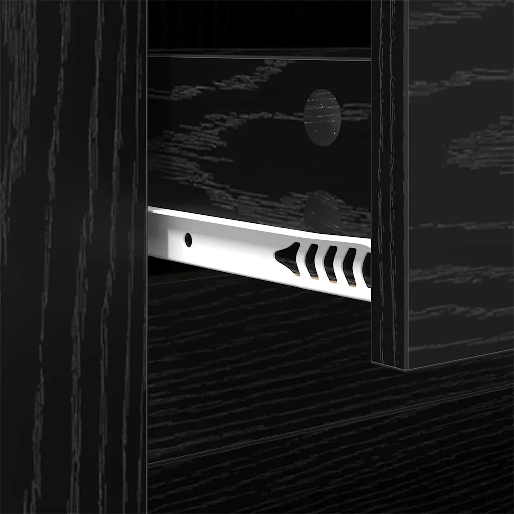 Tavolino da salotto con cassetto Rovere Nero 102 x 44,5 x 50 cm