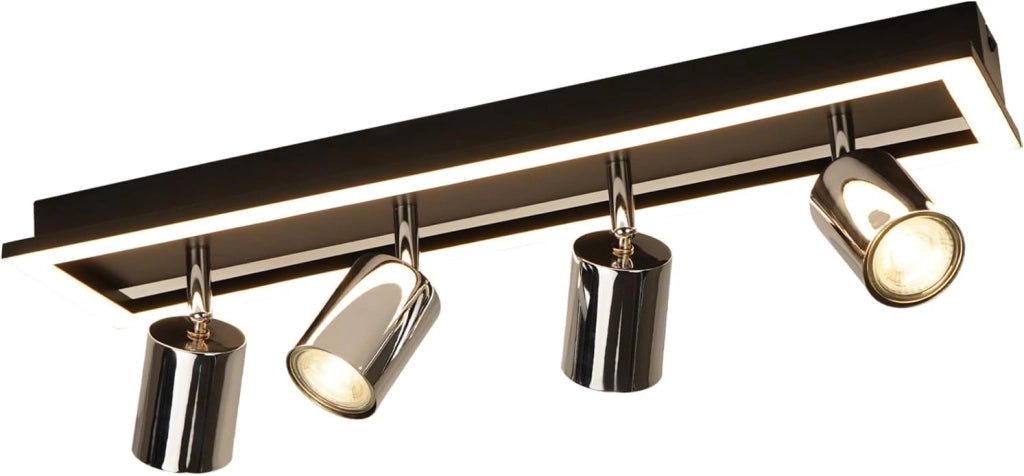 ZMH Faretto da soffitto a LED 4 luci GU10 18W plafoniera 52CM per ufficio soggiorno