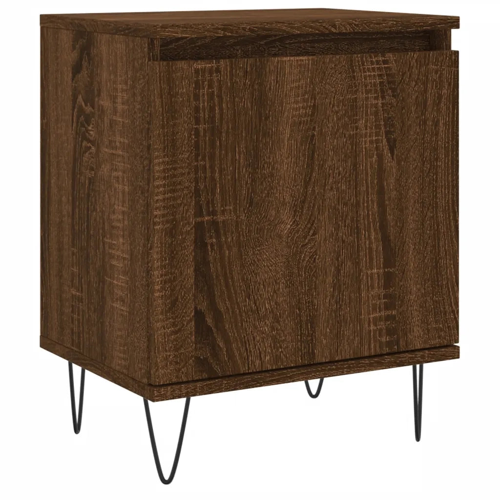 Comodino Rovere Marrone 40x30x50 cm in Legno Multistrato 826842