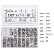 Set di viti per riparazioni 1000 pezzi - set di viti - acciaio inossidabile - per occhiali/orologi - diverse misure - inclusi bulloni/ghiaccianti - viti