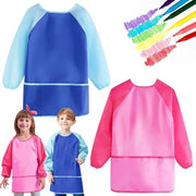 Schort per pittura per bambini - schort impermeabile con maniche per attività di pittura e artigianato.