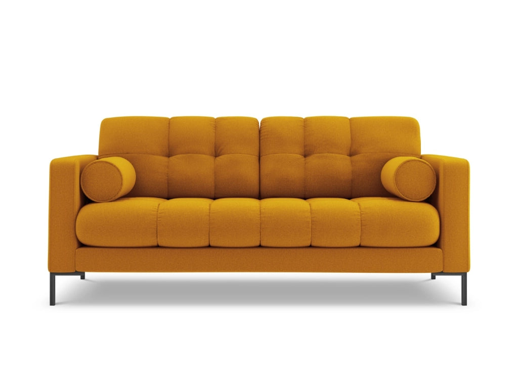 Cosmopolitan Design - Divano "Bali" 3 posti in tessuto strutturato giallo 