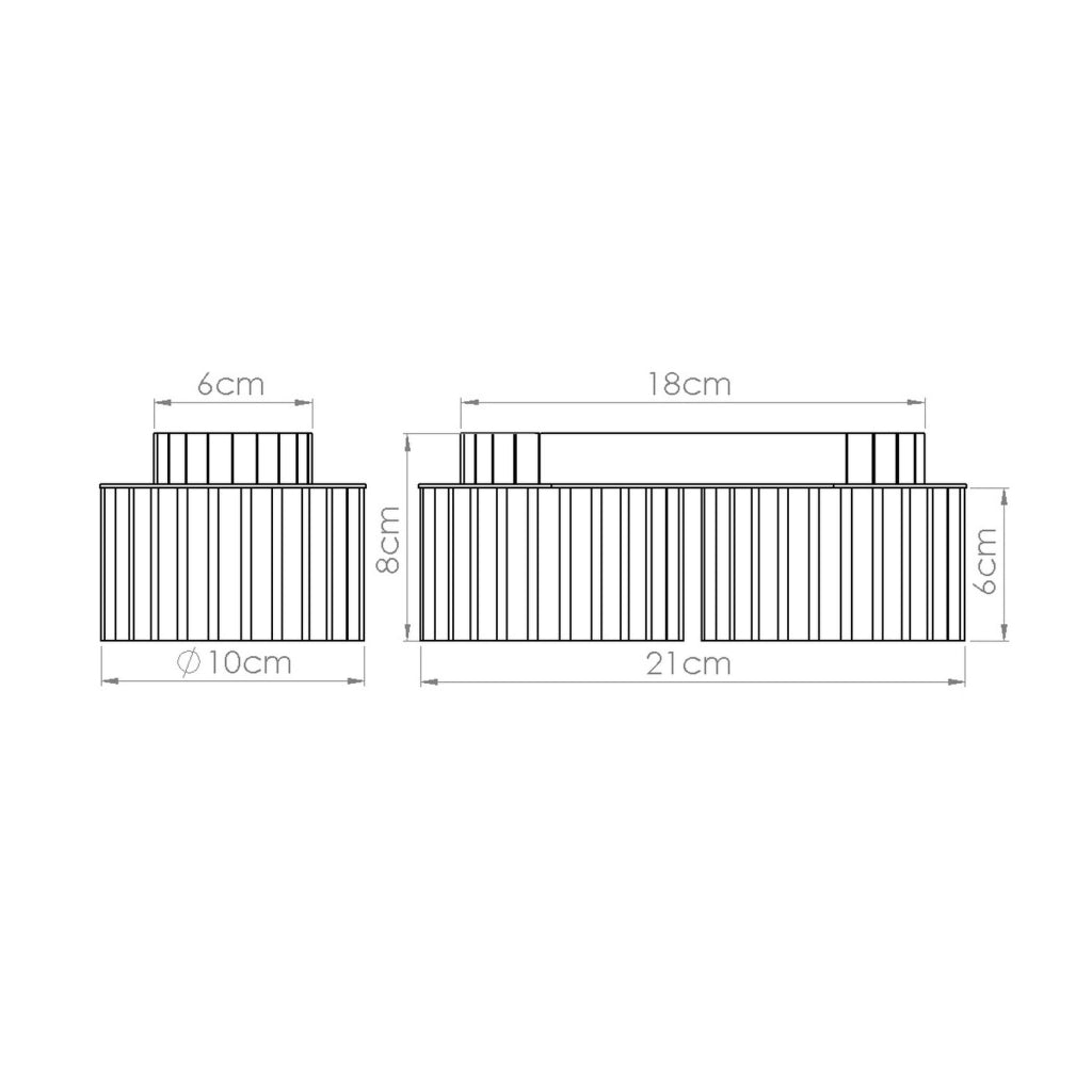 Plafoniera moderna bianca ovale 21cm 2xGX53 Pure Lume