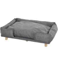 Divano per cani, con rivestimento rimovibile e lavabile, Grigio scuro