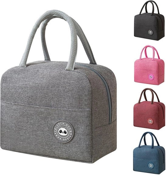 Portatile da picnic 5,6L, Portatile pieghevole, Borsa da pranzo per viaggi, spiaggia, lavoro, scuola, viaggi, campeggio, picnic (grigio)